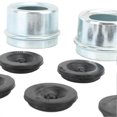 thumbnail image 3 of 4 Set Trailer Hub Bearing Dust Caps Trailer Axle Dust Cap Wheel Center Caps Grease Covers with 8 Rubber Plugs for Camper RV Boat 1.98in 2000‑3500 Lbs, 3 of 4