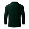 thumbnail image 5 of JTieacloth Button Casual Tee Collared Men New Striped Zipper Shirt Lapel Shirt Long Sleeved T Shirt Autumn And Winter Business Casual Jacket Green S, 5 of 5