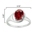 thumbnail image 3 of Sterling Silver with Natural Garnet Soliltaire Ring, 3 of 3