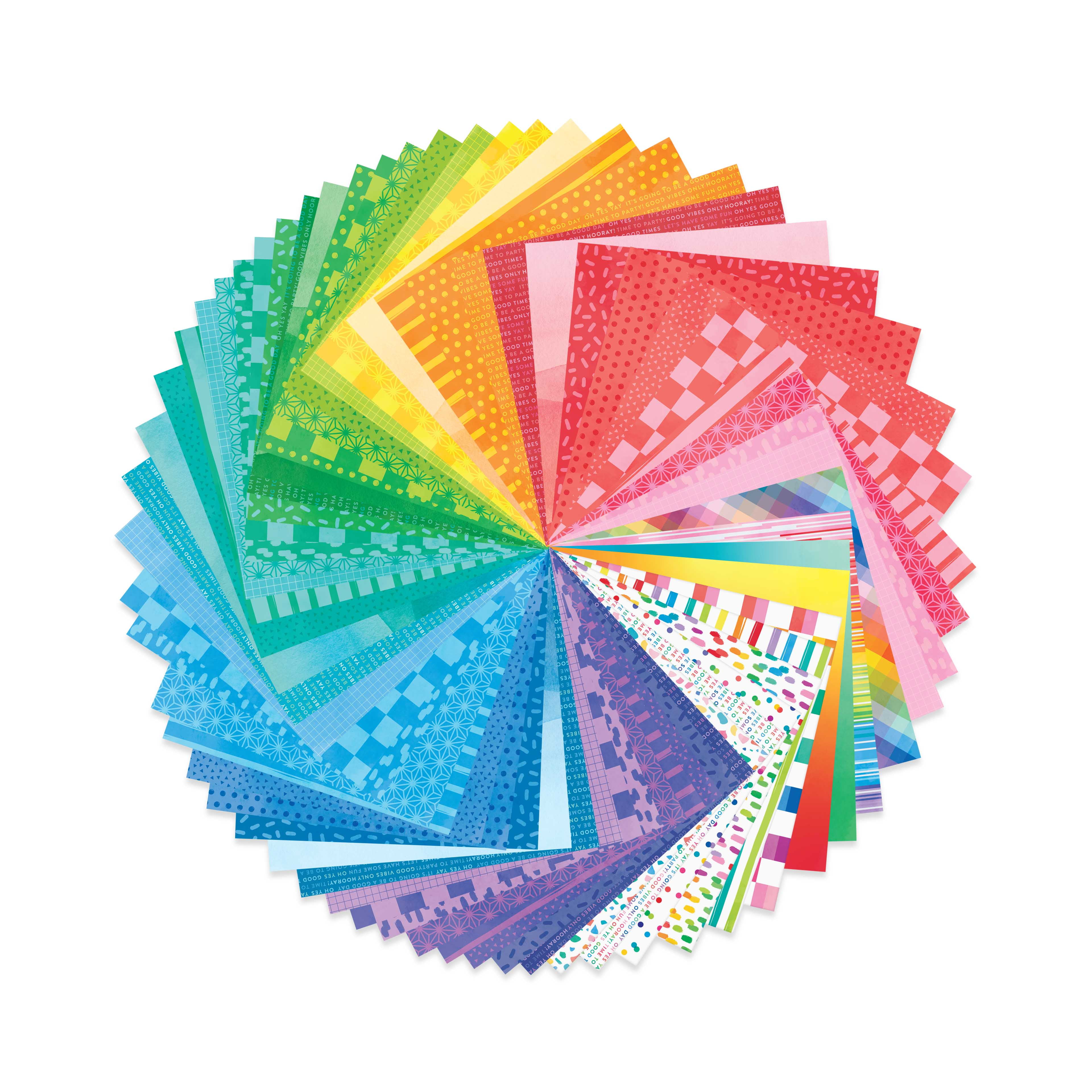 12" x 12" Bright Rainbow Paper Pad by Recollections - Premium Scrapbook & Crafting Paper for DIY Projects - Card Making - & Decorative Arts - 180 Sheets