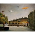 thumbnail image 3 of Rousseau, Henri 24x20 Black Modern Framed Museum Art Print Titled - View of Pont de Sevres, 3 of 5