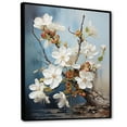 thumbnail image 2 of Designart "Simplistic Azure And Snow Cherry Blossom IV" Cherry Blossom Floater Framed Wall Art Prints, 2 of 5