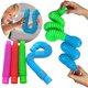 thumbnail image 3 of 6 piezas de juguetes de tubo antiestrés coloridos, tubo elástico de plástico, juguetes sensoriales para aliviar el estrés, regalos para el desarrollo temprano de los niños, 3 of 5