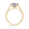 thumbnail image 2 of ANGARA Natural Tapered Shank 1.8 ct Tanzanite Solitaire Ring with Diamonds in 14K Yellow Gold for Women (Size-8mm) | December Birthstone, Anniversary, Jewelry Gift for Women | Natural Tanzanite Ring, 2 of 9