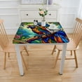 thumbnail image 3 of nygtbtfer Tropical Tablecloth Fitted Table Cover for Tables  Wipeable Elastic Table Cloth for Outdoor Picnic Camping Dining Party, Vintage Botanical Green Palm Leaves Flower, 3 of 7
