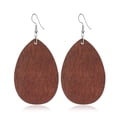 thumbnail image 4 of 19 pares de aretes de madera natural, aretes colgantes africanos, aretes étnicos livianos para mujeres, 4 of 5