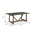 thumbnail image 5 of Modern Farmhouse Solid Wood V-Frame Trestle Dining Table - Grey/ Brown, 5 of 5
