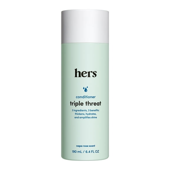 Hers Triple Threat Thickening Conditioner for All Hair Types, Napa Rose, 6.4 fl oz