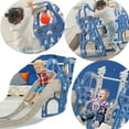 thumbnail image 4 of Ealing Slide and Swing Set for Toddlers,Baby Swing with  Safety Belt for Age 1-2,4 in 1 Playset Toys with Basketball Hoop Indoor Outdoor,Blue, 4 of 11