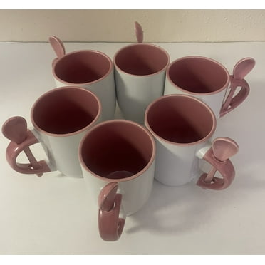 12 oz Inner and Handle Color Sublimation Ceramic Mug with Spoon