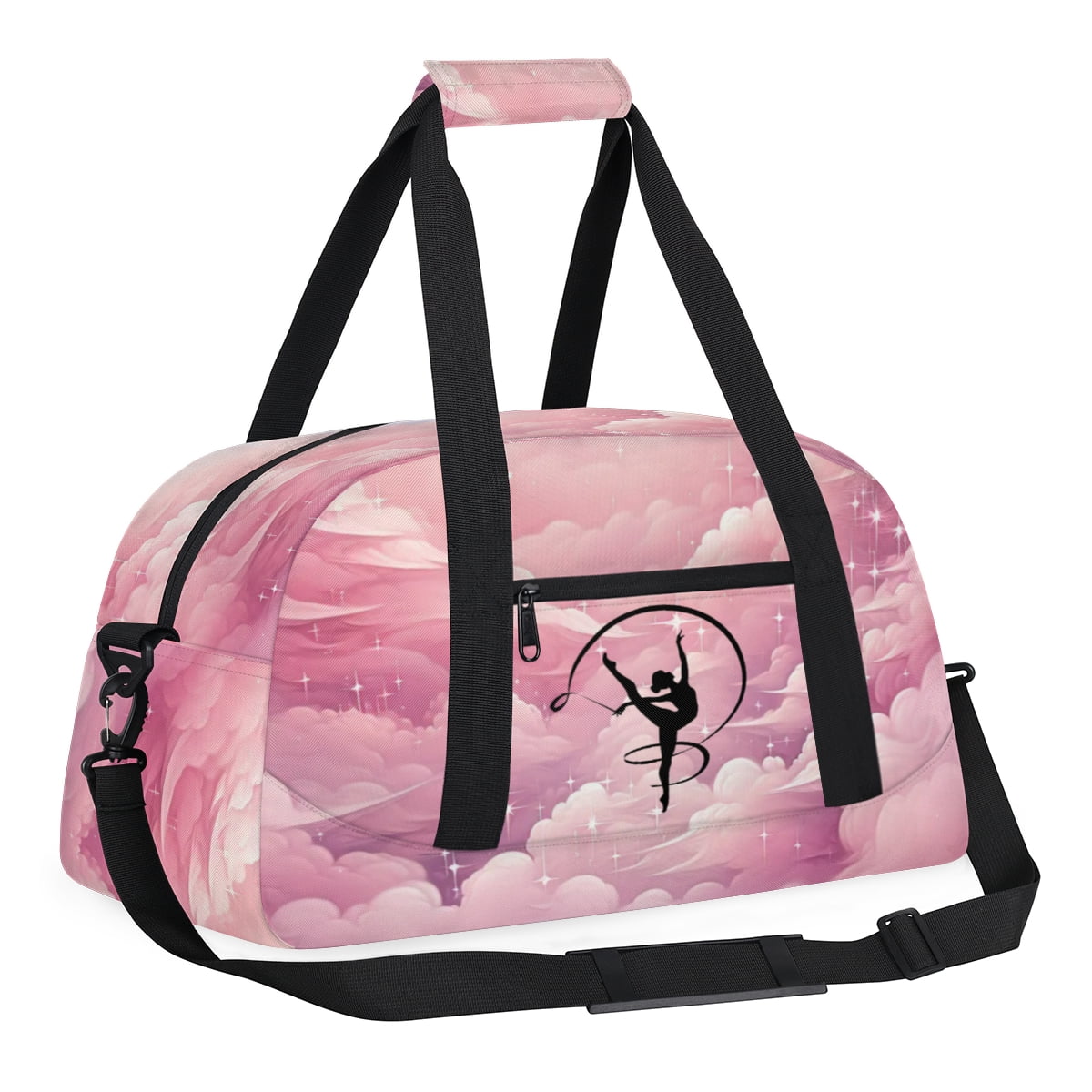 Qzjjjmy Dance Gymnastics Bag for Girls Duffle Bag Dance Travel and Gymnastics Tote Bag for Kids