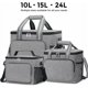 thumbnail image 5 of Bolsa térmica para comida de 15 l para hombres y mujeres, pequeña y suave bolsa térmica plegable para el almuerzo, para la oficina, la escuela, el picnic, la playa, los viajes, color gris, 5 of 5