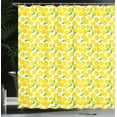 thumbnail image 4 of Ambesonne Fruit Shower Curtain, Repeating Citrus Plant Orange, 69"Wx84"L, Yellow Green White, 4 of 5