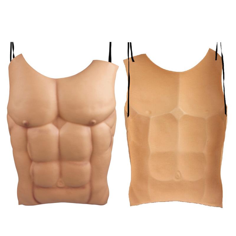 Megawheels Halloween Funny Decoration Fake Muscle Men Belly Chest Skin