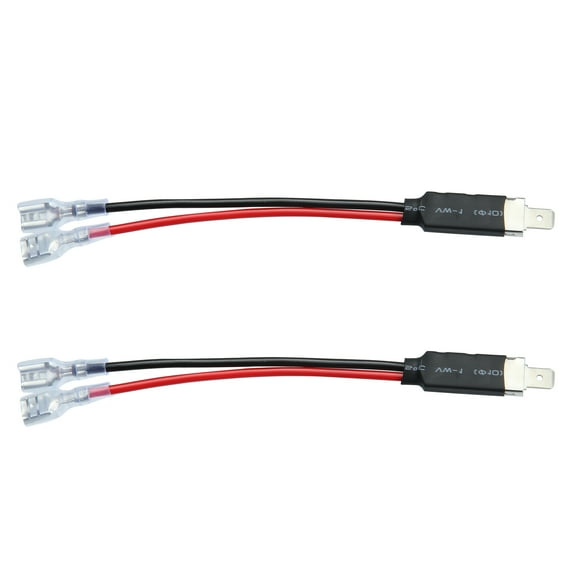 2pcs Car LED Headlight Turn Signal Light Retrofit H1 H3 Pigtail Socket Wire Wiring Harness Adapter Connector