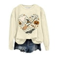thumbnail image 2 of Halloween Sweatshirts for Women 2025 Long Sleeve Crewneck Cute Graphic Sweatshirt Halloween Outfits Pullover Tops, 2 of 4