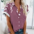 thumbnail image 4 of Blouses pour Femmes Blouse Décontractée Imprimée à Manches Courtes, 4 of 5