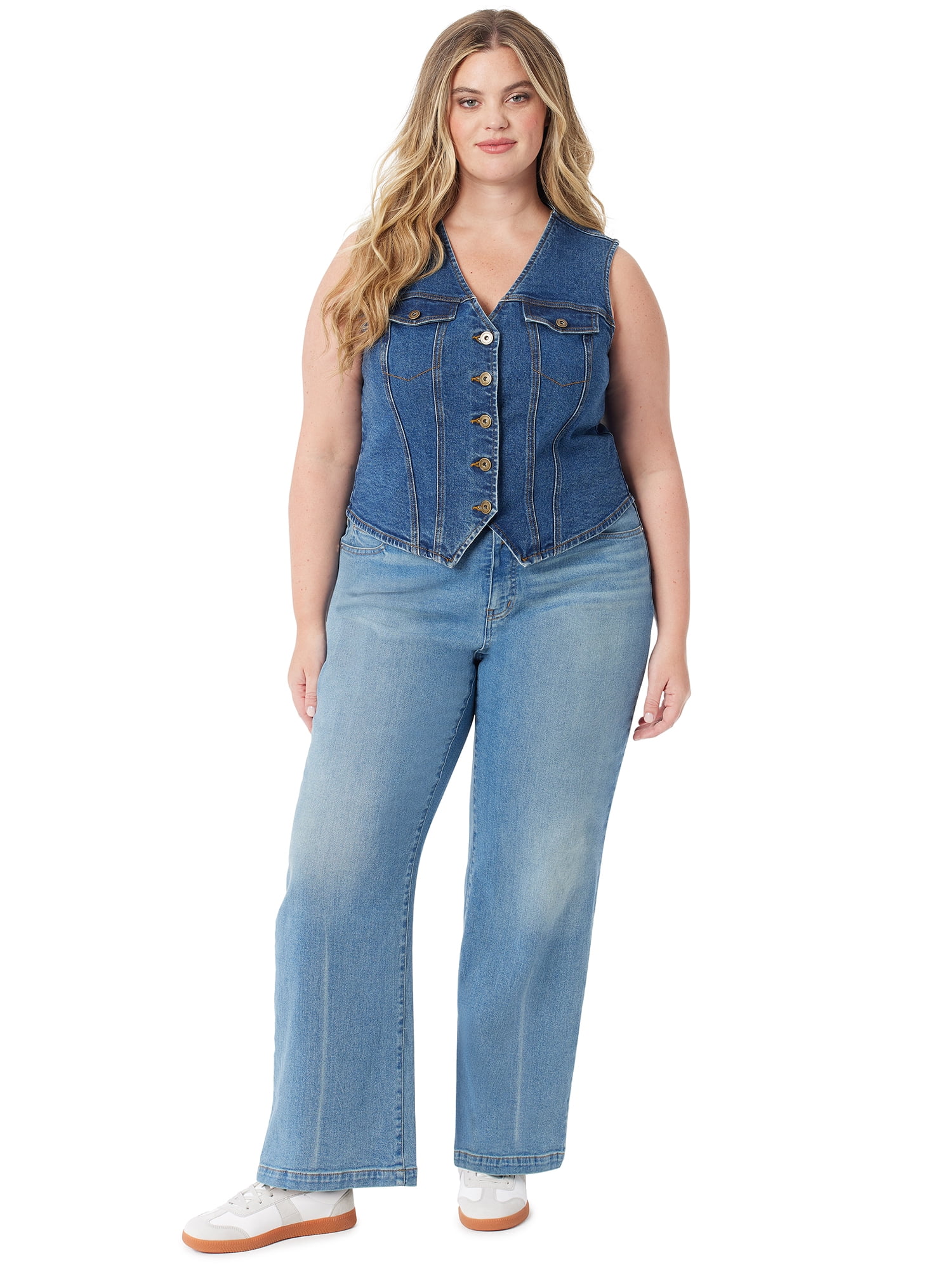 Jessica Simpson Women's and Women's Plus Denim Vest, Sizes XS-5X