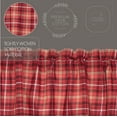 thumbnail image 3 of VHC Brands Rustic Red Plaid Braxton Scalloped Curtain for Living Room Bedroom Long Panel Pair, 3 of 7