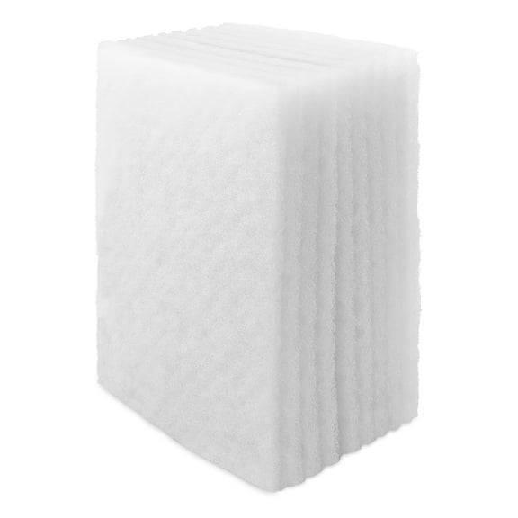 10 Pack of White Non Scratch Non-Woven Pads for Cleaning/Polishing and Multi Purpose Use in Your Home • Workshop or DIY Garage Shop Made in The USA