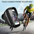 Occkic Waterproof Triangle Cycling Bike Bicycle Front Tube Frame Saddle Bag Phone PouchBlack