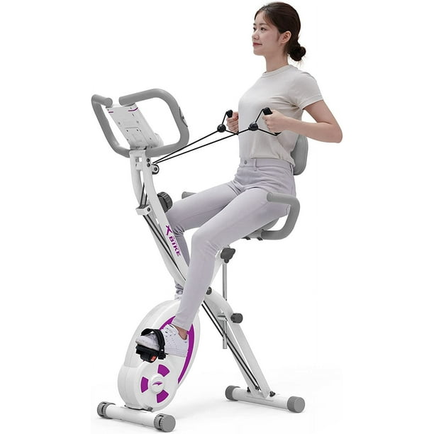 Exercise Bike Arm Resistance Bands Pulse Sensor LCD Monitor and