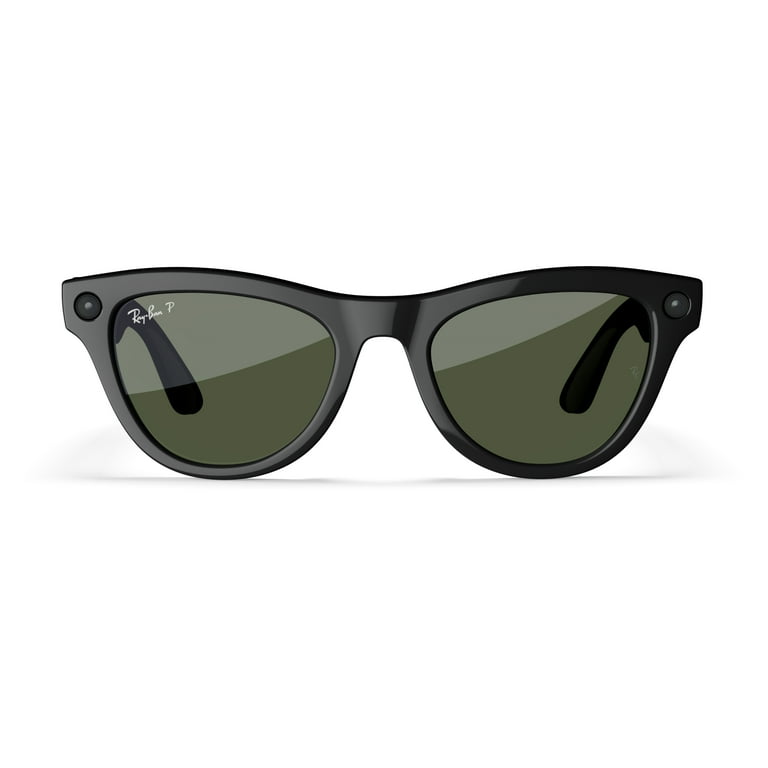 Ray-Ban Meta (Gen 1), Skyler, Shiny Black, Polarized Green Lenses