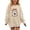 H Khaki, variant on Toddler Sweatshirts Dqueduo Children's Halloween Prints Casual Loose Fleece Lined Long Sleeve Round Neck Hoodie Sweatshirt For Kids