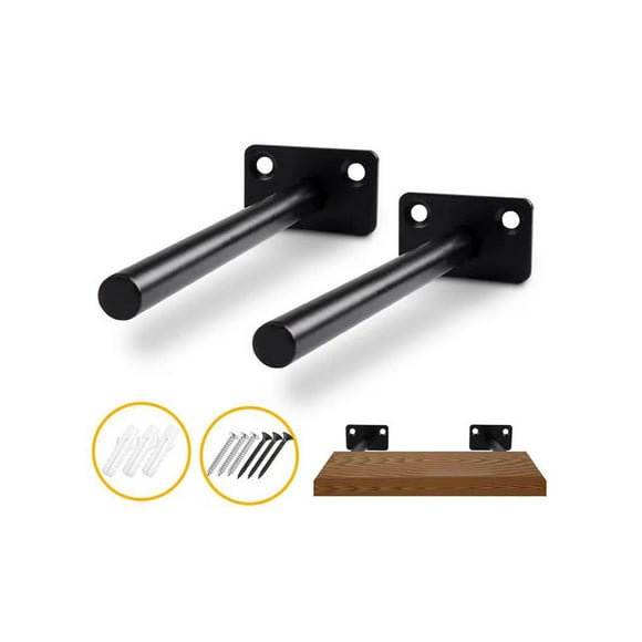 Becaristey 4 Pieces Solid Steel Shelf Bracket Invisible Blind Drywall Wall Mounting Support Furniture for Wood Shelves