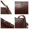 thumbnail image 5 of Bolso pequeño WSRYDJDL para mujer de hombro ajustable con patrón de cocodrilo Negro, 5 of 5