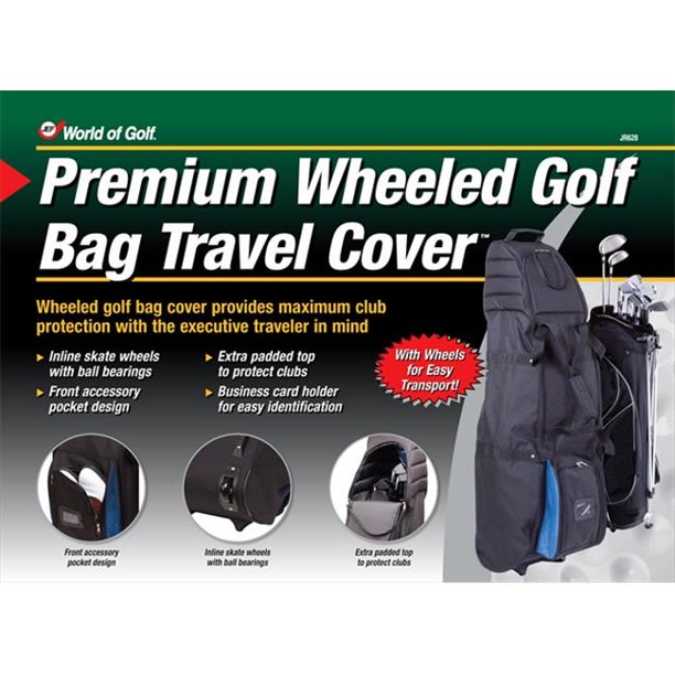 Jef World of Golf Deluxe Wheeled Golf Travel Bag with Padded Cover