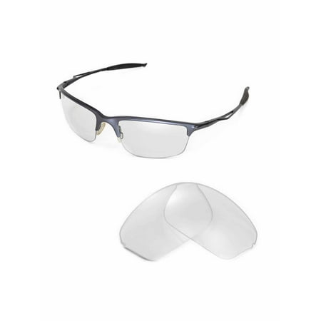Walleva Clear Replacement Lenses for Oakley Half Wire 2.0 Sunglasses