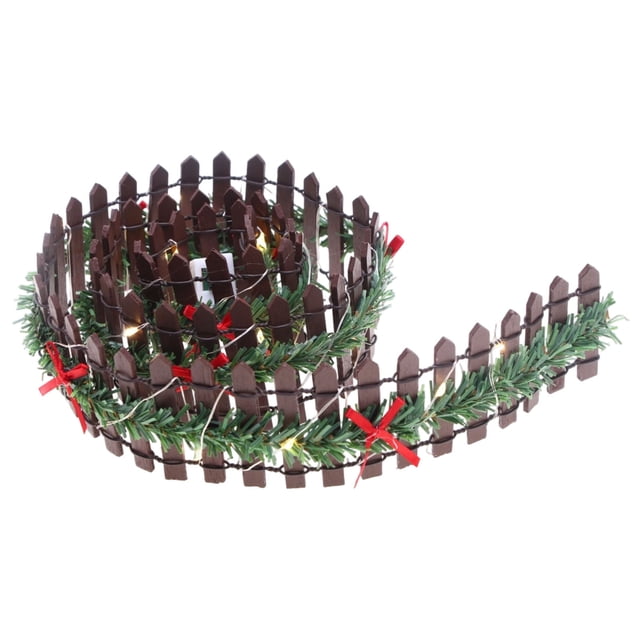 TIELUTT Mini Fences Durable Mini Christmas Tree Picket Fence Funny Christmas Village Knitting Ornament Christmas Decorations and Pretty Christmas Ornament Glass Snowflake Ornament Large Snowflake Orn