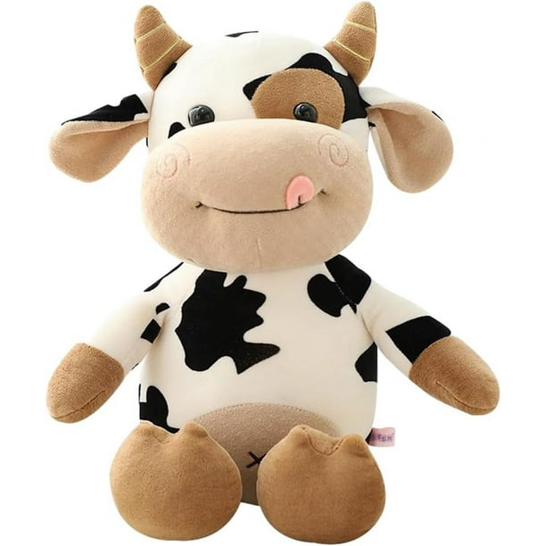 Juguete De Peluche De Vaca, Juguete De Peluche De Vaca, Animal De Dibujos Animados De Ganado Lindo, Cojín De Animales De Dibujos Animados, Decoración del Hogar, Regalos para Niños 30 Cm