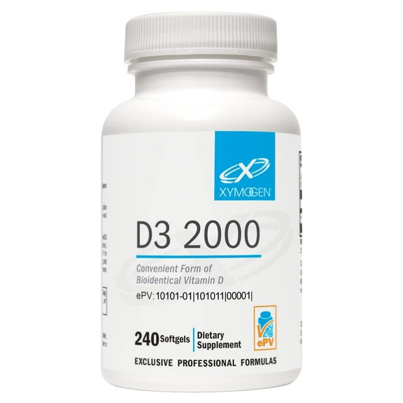 XYMOGEN D3 2000 - Bioavailable Vitamin D3 2000 IU (50 mcg) - High Potency Vitamin D Supplement to Support Immune Health, Bone   Heart Health (240 Softgels)