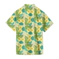 thumbnail image 6 of QHRMKOG Mens Hawaiian Shirts Short Sleeve Loose Fit Print Beach Shirt Breathable Tropical Holiday Button Down Hawaiian Shirts Summer Trendy Top Green 4XL, 6 of 6
