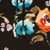 Floral Black Blue