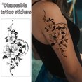 thumbnail image 4 of 6 uds tatuaje pegatinas Wdftyju moda fiesta suministro flor tatuajes falsos cara cuerpo mano, 4 of 9