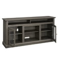 thumbnail image 4 of LegaHome Farmhouse TV Stand, Modern Entertainment Door TV Cabinet for 65 Inch TV, Wooden TV Console Table with Open and Closed Storage Space, Media Console Table for Living Room, Dark Walnut, 4 of 10