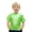 Green, variant on mgoYE Kids Boys Girls Metallic Shiny T-Shirt Dance Tops Short Sleeves Loose T-Shirt for Performance(Hot Pink,11-12 Years)