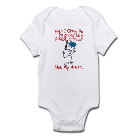 

CafePress - Police Officer Like My Aunt 1 Infant Bodysuit - Baby Light Bodysuit