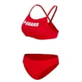 thumbnail image 1 of Traje de baño BLARIX Guard para mujer de 2 piezas (Rojo, Mediano) poliéster, 1 of 6
