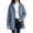 Blue, variant on Women's Winter Longline Sweatshirts Zip up Hooded Long Sleeve Loose Fit Tunic Hoodies with Zipper Pockets for Outdoor Travel White