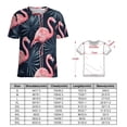 thumbnail image 2 of Flamingo Pattern Women's Short Sleeve T-Shirt Crew Neck Casual Summer Trendy Loose Fit Tops, 2 of 6