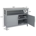 thumbnail image 5 of Hassch Kitchen Sideboard Wooden Double-Doors Buffet Cabinet, Unit Display Storage Cabinet, Gray, 5 of 8