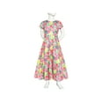 thumbnail image 2 of Robe Fille Maxi Robe Florale Dos Ouvert Nœud Papillon Décontractée 4 Ans, 2 of 7