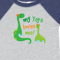 thumbnail image 4 of Inktastic My Yaya Loves Me Grandson Dinosaur Boys Baby Bodysuit, 4 of 5