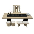 thumbnail image 2 of Modelo de mesa de té en miniatura,Mesa de té en miniatura para casa de muñecas,escala 1:12,Decoración de la escena de la habitación de los muebles de la casa de muñecas a escala, 2 of 8