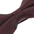 thumbnail image 3 of LOLIPPYY Men Bow Tie Pre-Tied Solid Burgundy Bow Tie with Matte Fabric for Wedding and Graduation, 3 of 6