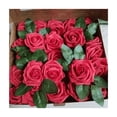 thumbnail image 4 of Rosas Artificiales Decoración Flor 8 Cm 25pcs ROJAS, 4 of 5